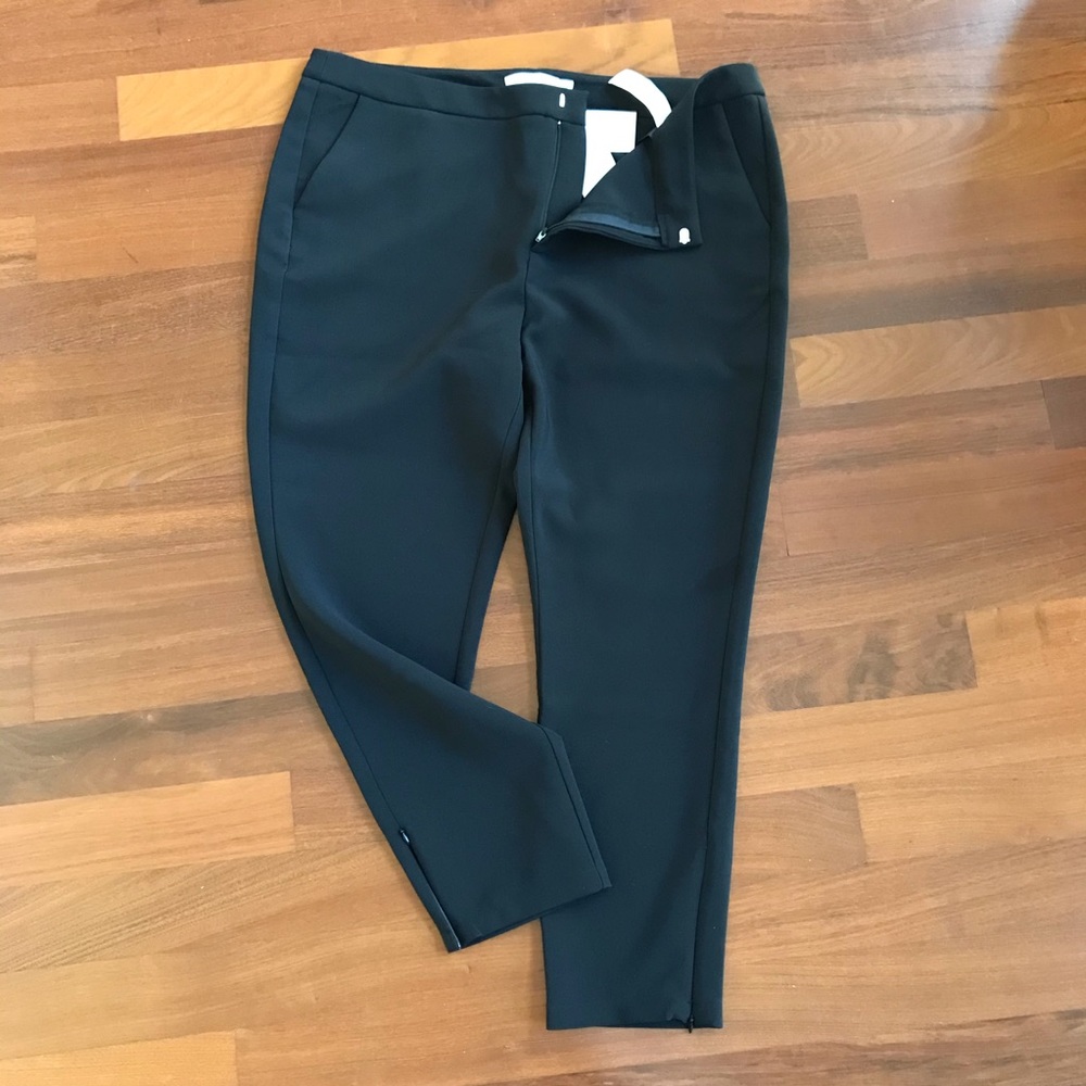 NWT Black Dress Pants with Side Zip Ankle Detail